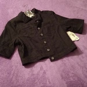 Black jean crop jacket